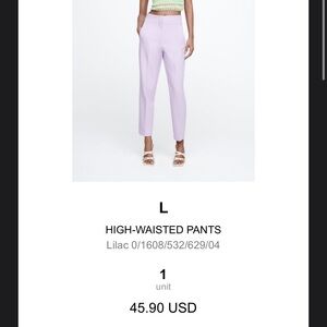 Purple Zara high waisted dress pants